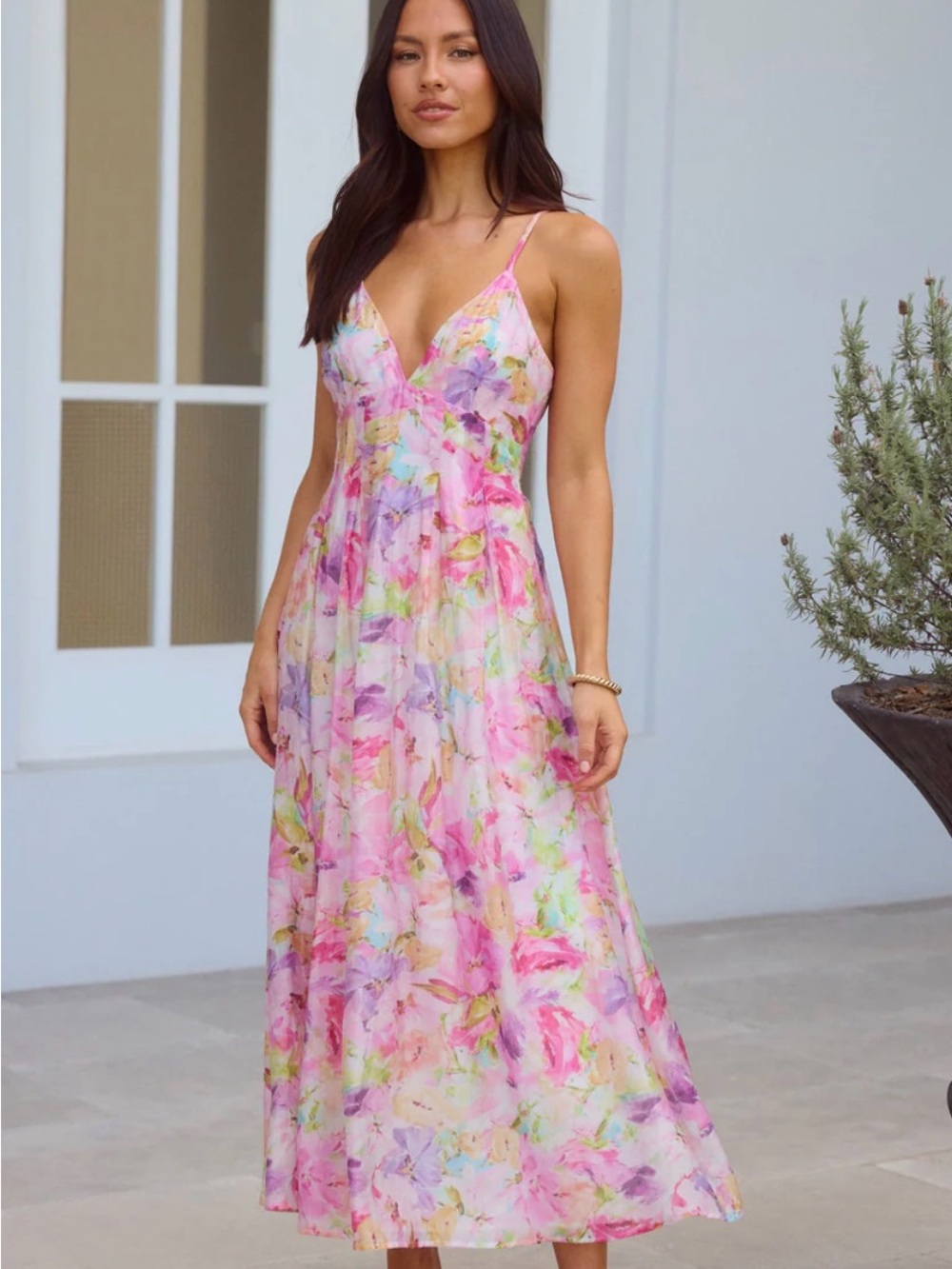 Hello Molly Tides of Colour Midi Floral Print Dress